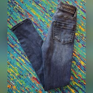 Rock & Republic Berlin Destructed Ripped Size 2 Blue Skinny Jeans